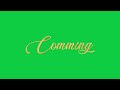 Golden Script Text Coming Word Animation Green Screen
