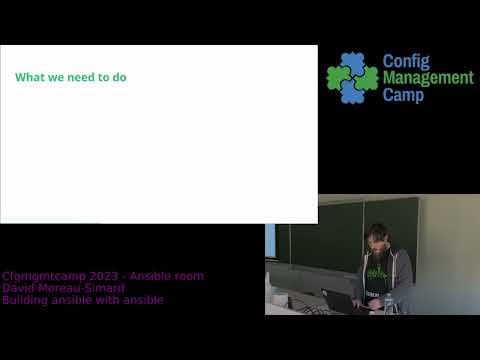 CfgMgmtCamp 2023 -- David Moreau-Simard - Recording Ansible building Ansible with Ansible...