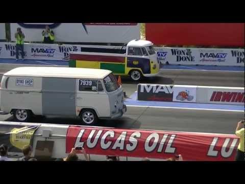 IRWINDALE HOT VWs drag day 3/17/2013 bus vs pick up