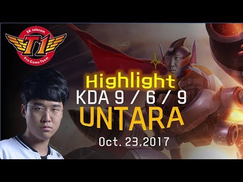[SKT T1 Untara] SKT T1 Top laner Untara, picked Rumble and hard carried his team! (Oct. 23, 2017)