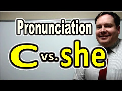 How to Pronounce C vs. SHE (SEE/SEA, SHEET/SEAT) [ ForB English Lesson ]