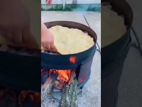 making bread on rock