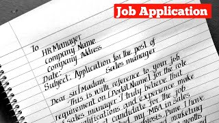 Job application for the company ||Job application for the post of sales manager