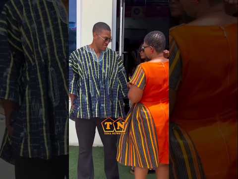 H.E.  Mahama and Sharaf Mahama, departs from church service after First Lady Lordina's Birthday