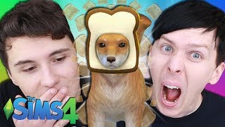 DRESSING UP OUR DOG - Dan and Phil Play: Sims 4 #47