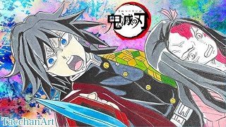 【鬼滅の刃】禰󠄀豆子vs義勇の塗り方