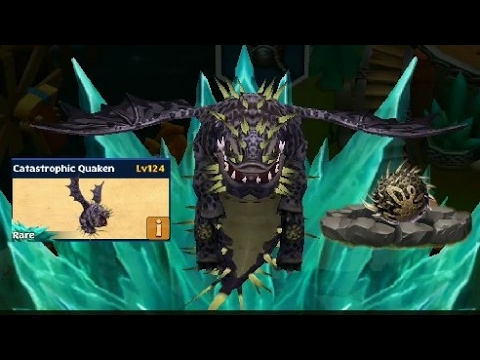 Catastrophic Quaken max level 124 titan mode-rare dragon||Dragons rise of Berk
