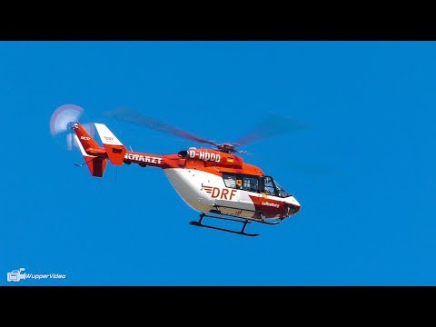 DRF Luftrettung Hubschrauber Landung und Start in Delmenhorst | Tag der Helfer [4K]