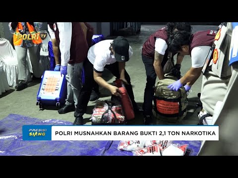 POLRI MUSNAHKAN 2,1 TON BARANG BUKTI NARKOTIKA DI PT WASTEC INTERNASIONAL CILEGON BANTEN
