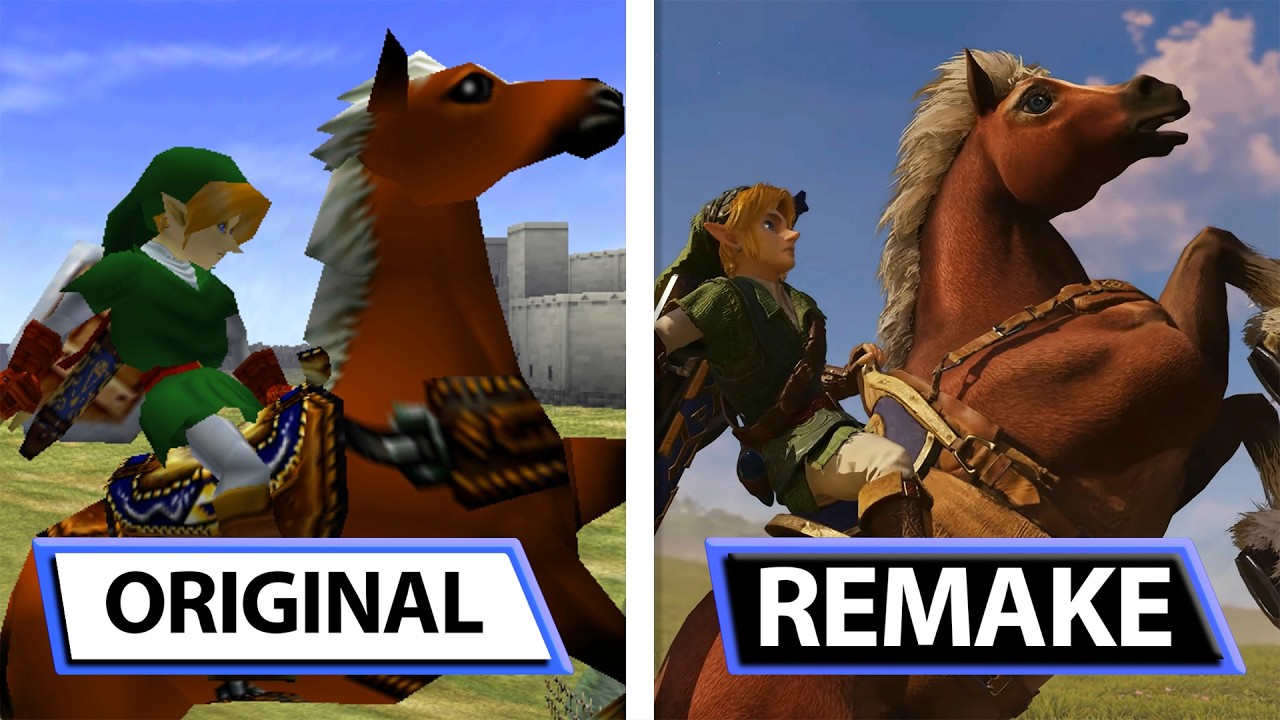 The Legend of Zelda: Ocarina of Time | Original vs Remake | All Trailer Shots Compared