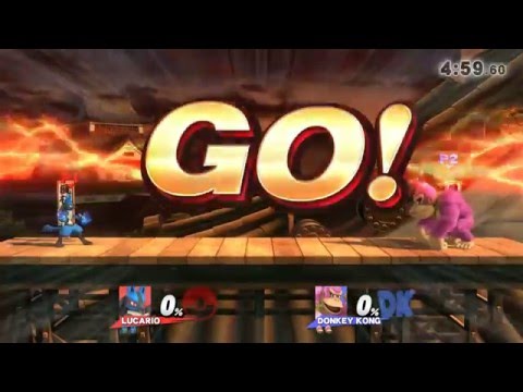 Sm4sh - Lucario vs Donkey K.