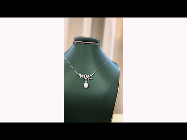 طقم فضة ولولو زراعي وزركون مميز وعصري