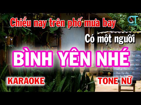 Bình Yên Nhé Cao Thái Sơn Beat Chuẩn Tone Nữ | Làng Hoa Karaoke