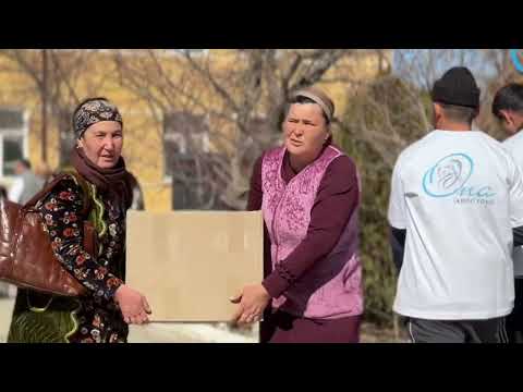 Раздача продуктов питания в Республике Каракалпакстан