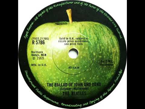 UK New Entry 1969 (112) The Beatles - The Ballad Of John And Yoko