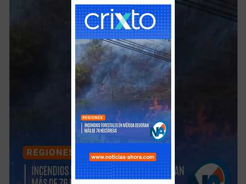 Incendios forestales en Mérida devoran más de 76 hectáreas