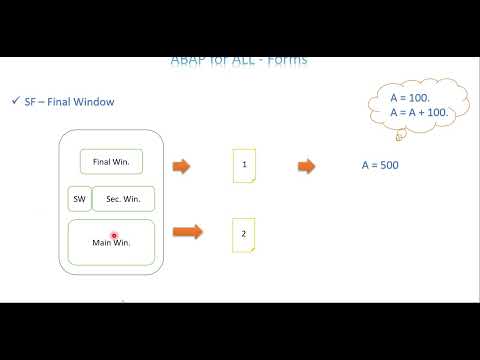 Video 3: ABAP for ALL - SmartForms - Types of Windows and Intro about how to debug smartform