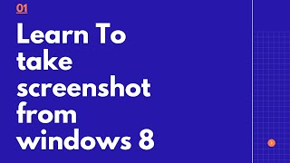 Learn to take screenshot in lenovo laptop or any windows 8 PC .