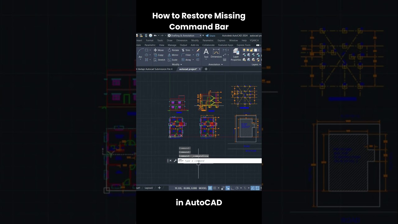 How to Restore Missing Command Bar in AutoCAD | Quick Fix