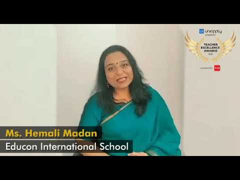 Ms. Hemali Madan, Educon International School, Pune| UniApply Teacher Excellence Awards 2021