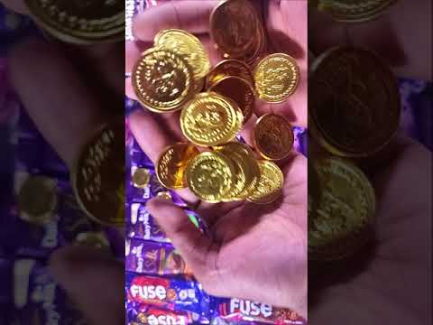 Chocolate Candy Taste Gold Coins, Yummy and Tasty Chocolate Flavored Candy | Mouth Watering #Shorts