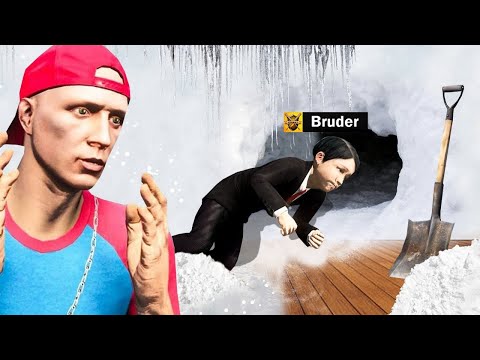 24 Stunden SCHNEE STURM ÜBERLEBEN in GTA 5!