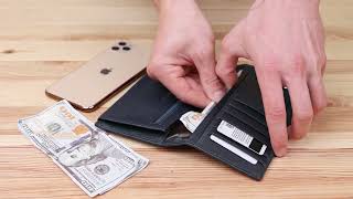 Мужской купюрник ST Leather 18370 (ST148) очень удобный синий