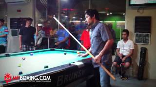 MPBoxing.com - Manny Pacquiao dominates at the Billiards Table