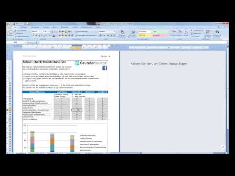 Standortanalyse Schnellcheck mit Excel #1