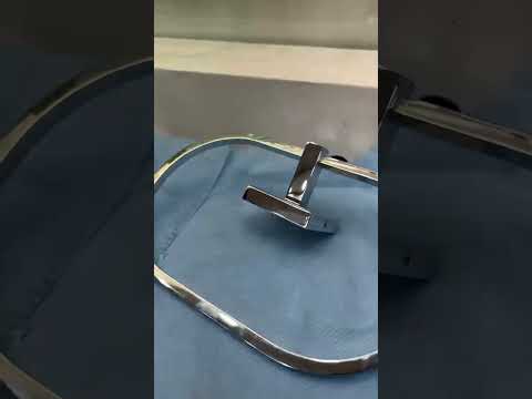 Chrome desiner shape ss towel ring
