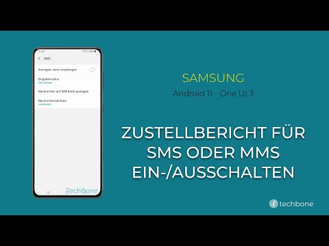 SMS-Zustellbericht ein-/ausschalten - Samsung [Android 11 - One UI 3]