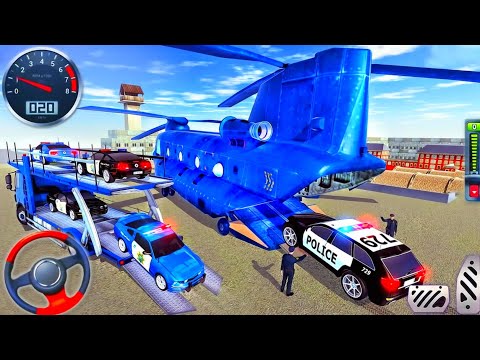 Police Plane Transporter Simulator - US Police Car Trailer Truck Driver 3D - Android GamePlay #2