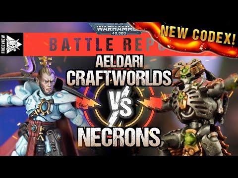 **NEW CODEX** Aeldari Craftworlds vs Necrons 2000pts | Warhammer 40,000 Battle Report