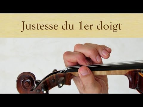 Volume 1 cours 032 / 133 - Justesse index sur 4 cordes - Apprendre le Violon avec olivier Lesseur