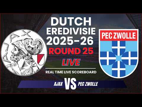 Ajax vs PEC Zwolle Live Scores | 2025-26 Eredivisie Round 25