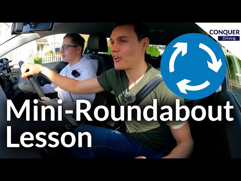 Mini-Roundabout Driving Lesson in Great Britain