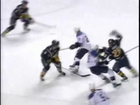 Dan Paille decks Jay McClement