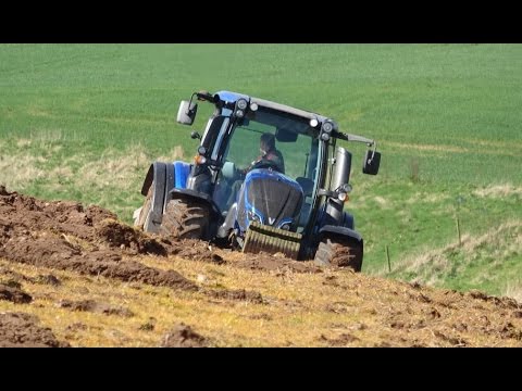 Ploughing with Valtra and Kuhn Four-Furrow.