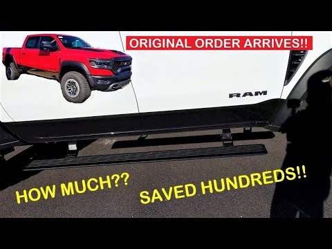 MOPAR Power Running Boards on a RAM 1500 TRX! My original TRX order FINALLY arrives!