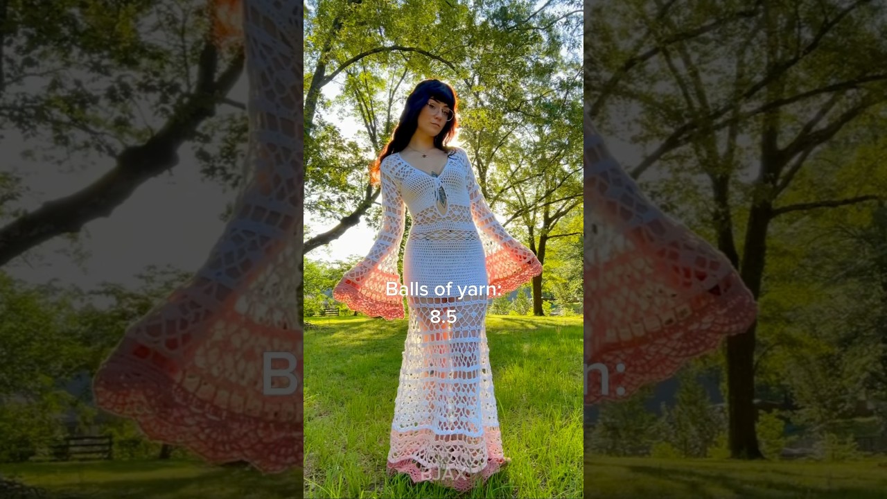 Walmart yarn wedding dress!! (Written pattern coming out in May, 2026) #crochetweddingdress