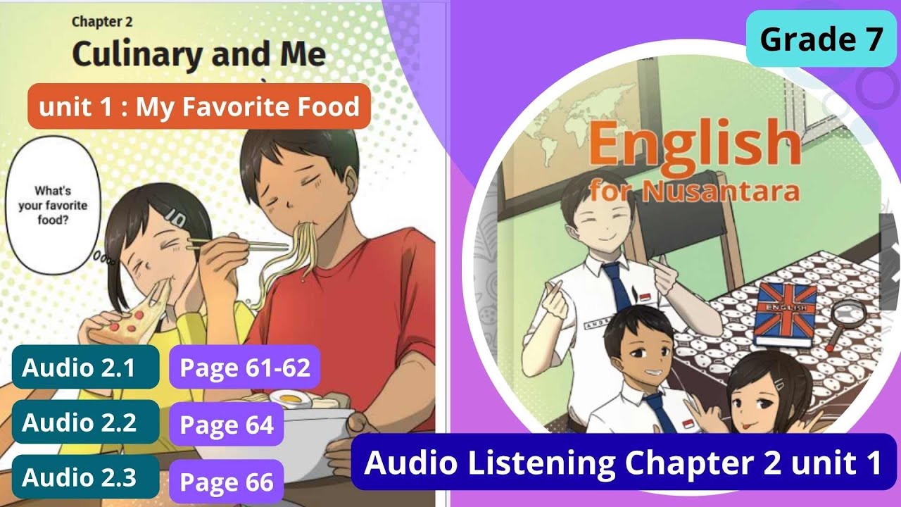 Audio Listening Kelas 7 Chapter 2 unit 1 Audio 2.1, 2.2, 2.3 Page 61, 64, 66 English for Nusantara