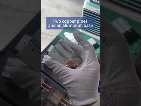 Assemble the heat pipe with the aluminum base #heatsink #cooler #manfacturer