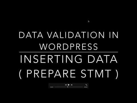 WORDPRESS DATA VALIDATION INSERT DATA USING wpdb prepare