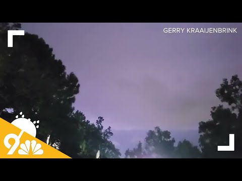 Near-constant lightning flashes across Denver metro sky