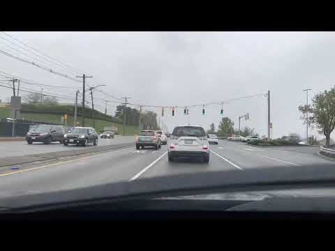Driving on I-95 - From Woburn MA To Burlington MA - Rush Hour - Timelapse