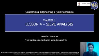 Geotechnical Eng'g 1 (Soil Mechanics) - Sieve Analysis