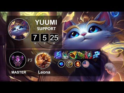 Support Yuumi vs Leona - LOL NA Master - Patch 11.18