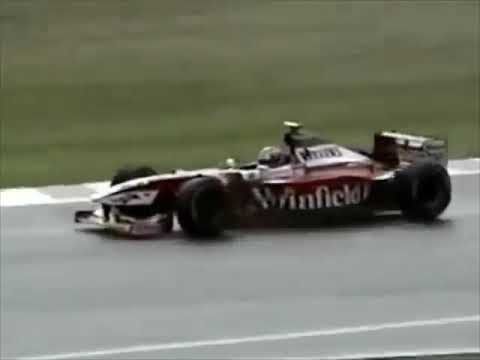 1998 F1 Argentine GP-FP2 - Heinz-Harald Frentzen rear-ended Esteban Tuero (view from grandstand)