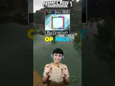 Minecraft pocket edition best pack RGB inventory in hindi #shorts