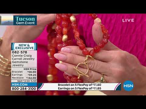 Connie Craig Carroll Jewelry Jory Carnelian Nugget Stati...